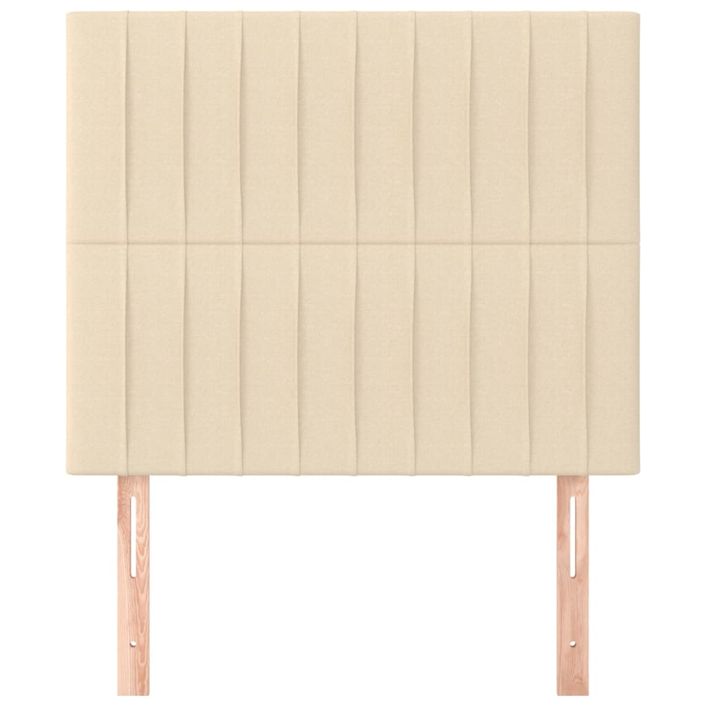 Kopfteil Creme 80x5x118/128 cm Stoff