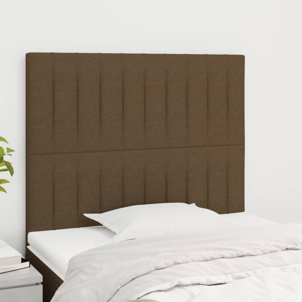 Kopfteil Dunkelbraun 90x5x118/128 cm Stoff