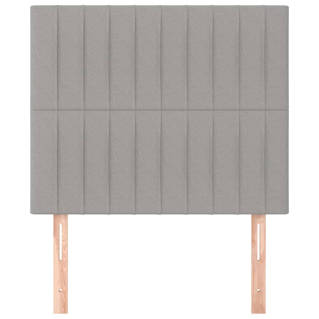 Kopfteil Hellgrau 100 x 5 x 118/128 cm Stoff