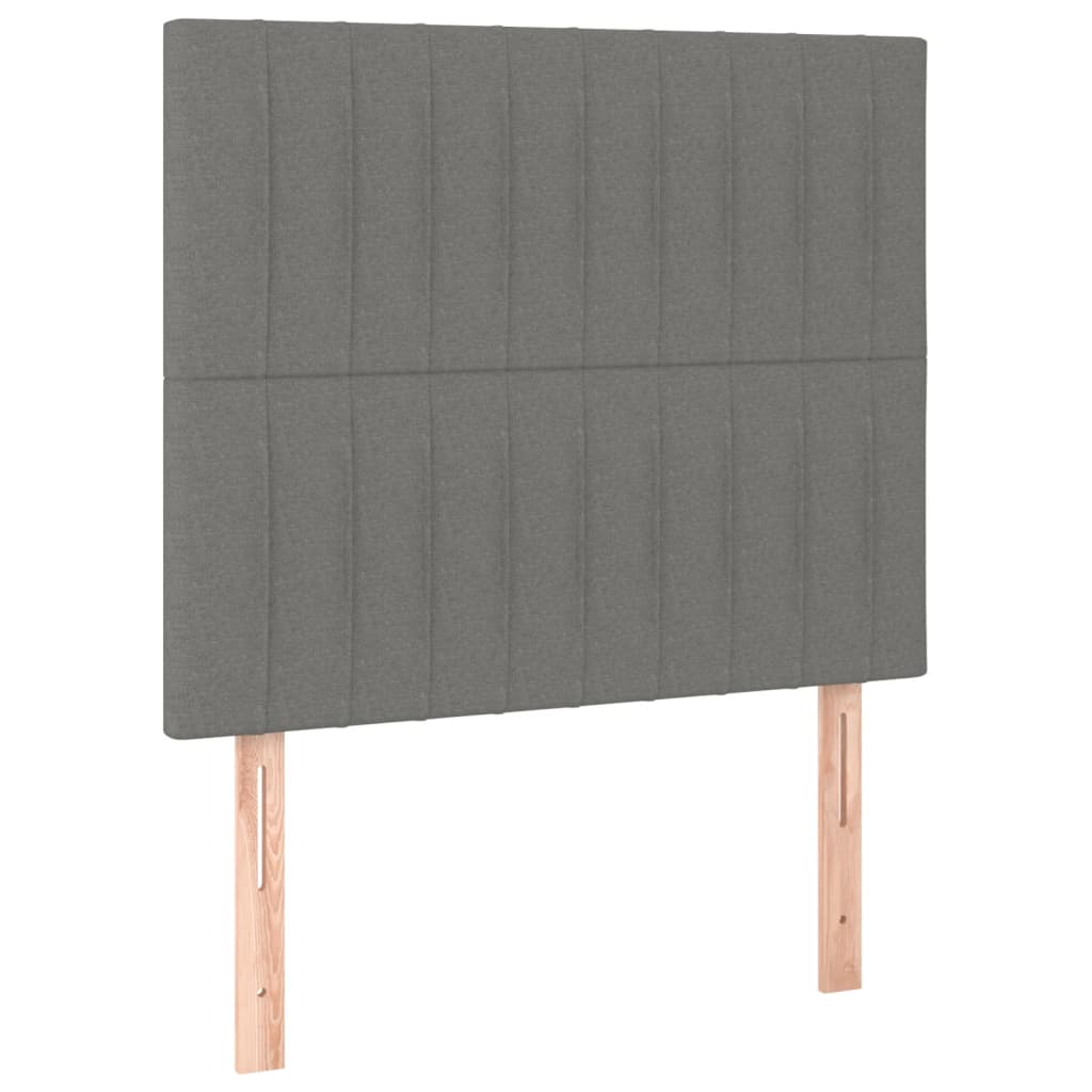 Kopfteil Dunkelgrau 100 x 5 x 118/128 cm Stoff