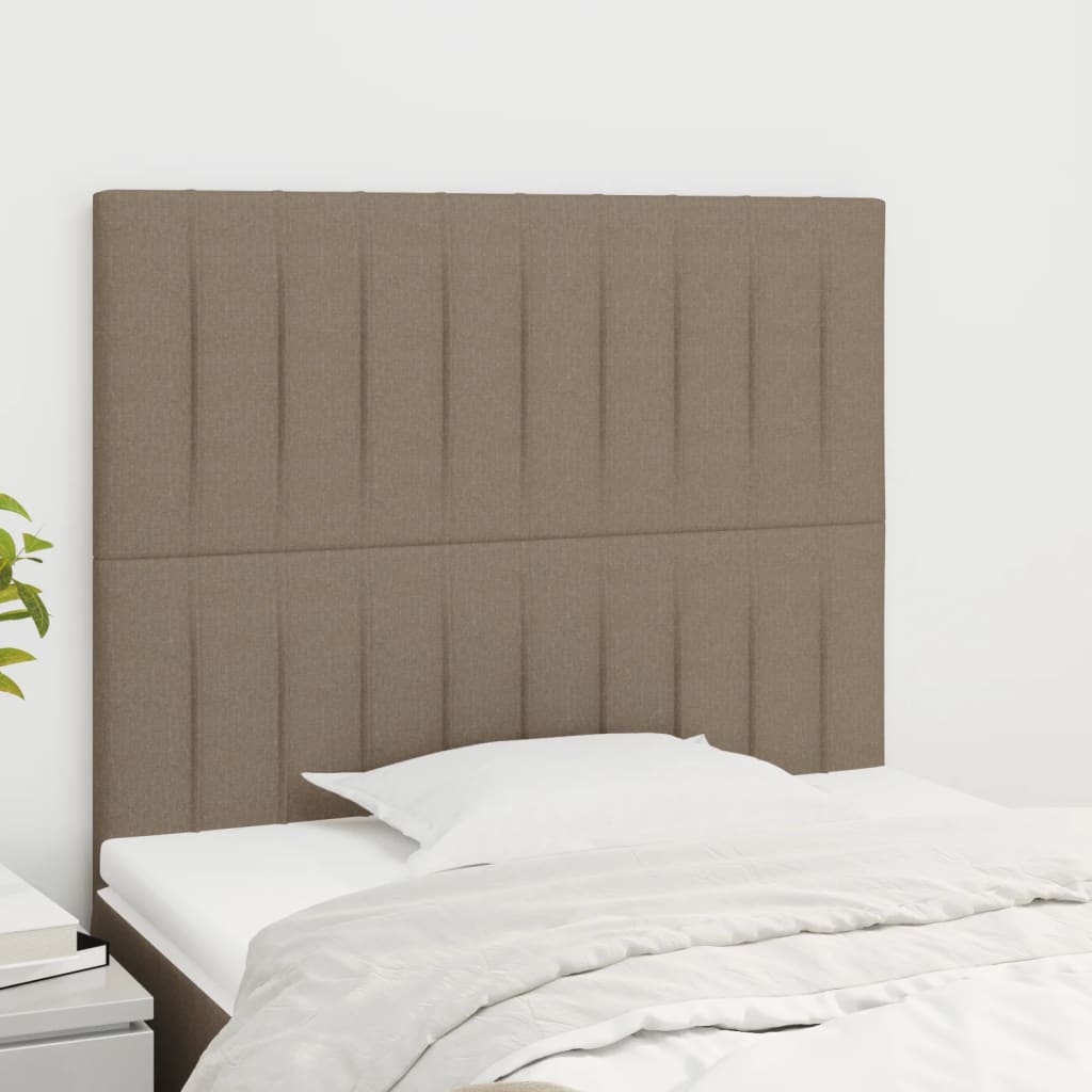 Kopfteil Taupe 100x5x118/128 cm Stoff