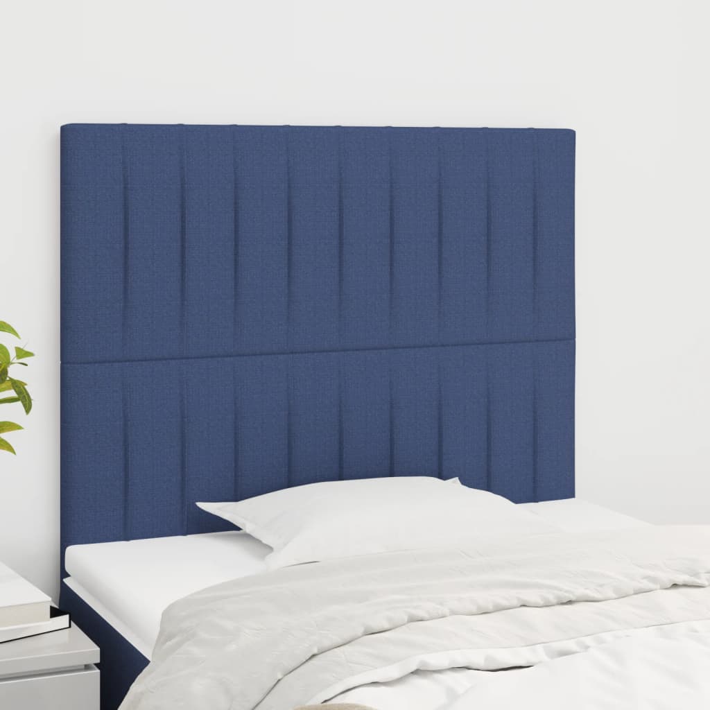 Kopfteil Blau 100 x 5 x 118/128 cm Stoff