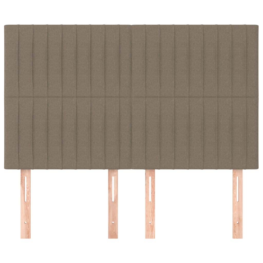 Kopfteil Taupe 144x5x118/128 cm Stoff