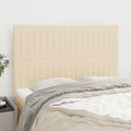 Kopfteil Creme 144x5x118/128 cm Stoff