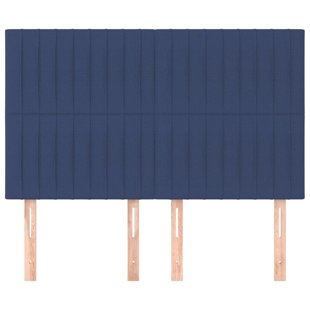 Kopfteil Blau 144x5x118/128 cm Stoff