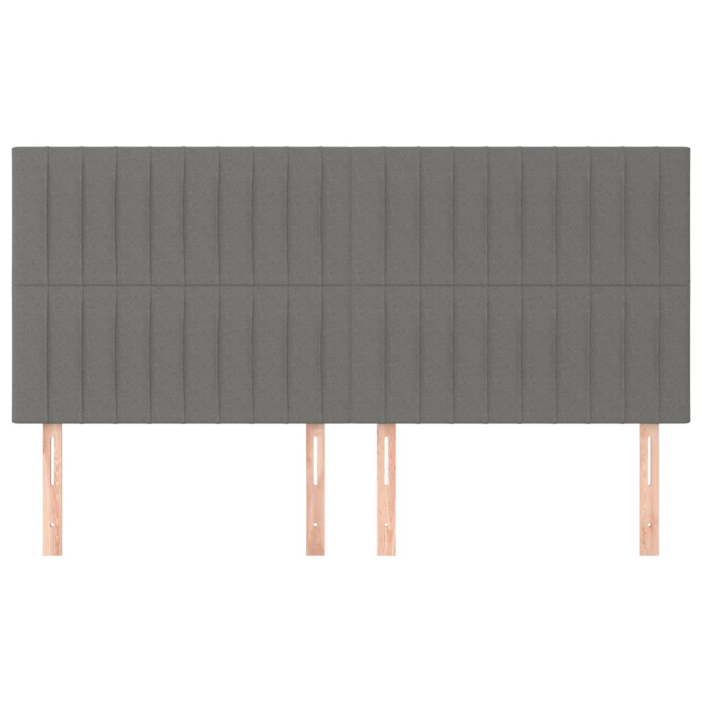 Kopfteil Dunkelgrau 160 x 5 x 118/128 cm Stoff