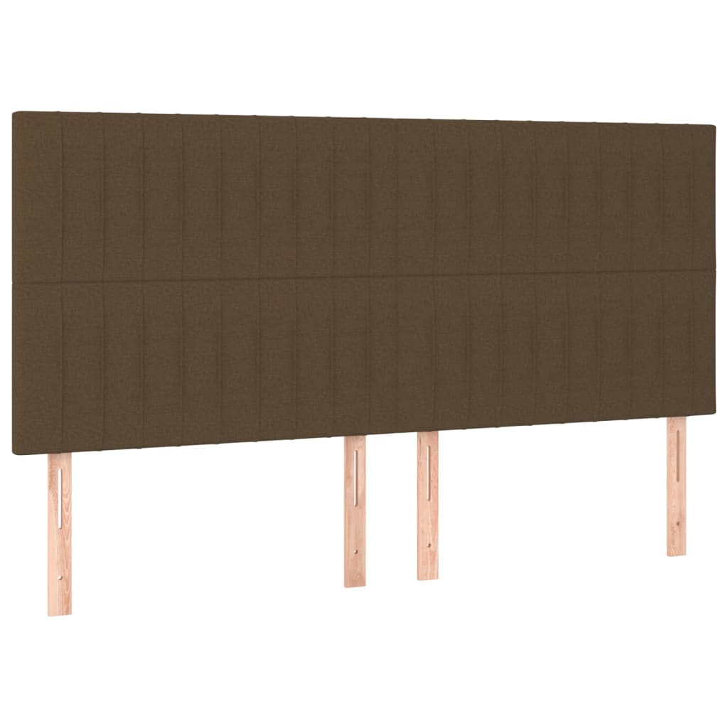 Kopfteil Dunkelbraun 160 x 5 x 118/128 cm Stoff