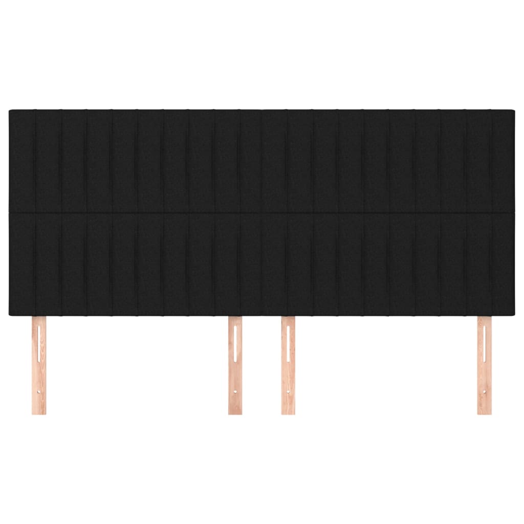 Kopfteil Schwarz 180 x 5 x 118/128 cm Stoff