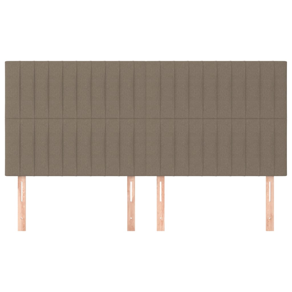 Kopfteil Taupe 180x5x118/128 cm Stoff