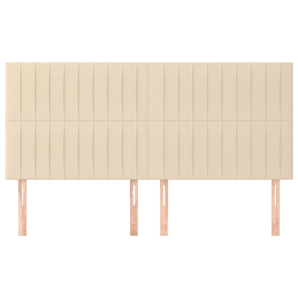 Kopfteil Creme 180x5x118/128 cm Stoff