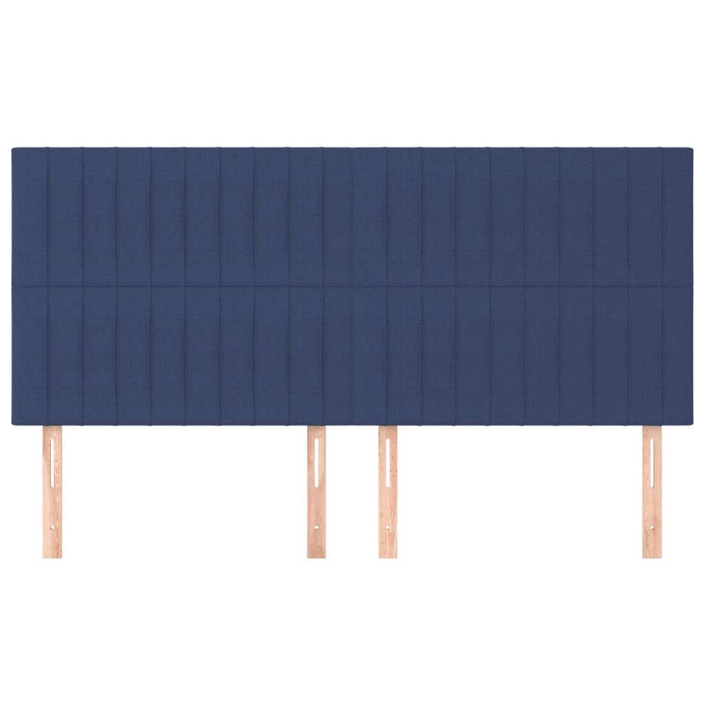 Kopfteil Blau 180x5x118/128 cm Stoff