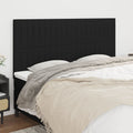 Kopfteil Schwarz 200 x 5 x 118/128 cm Stoff