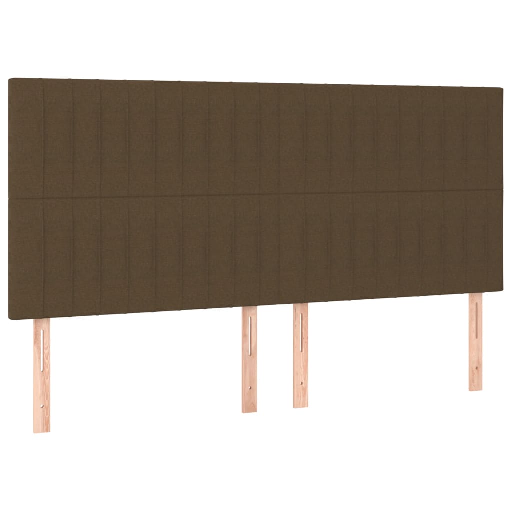 Kopfteil Dunkelbraun 200 x 5 x 118/128 cm Stoff