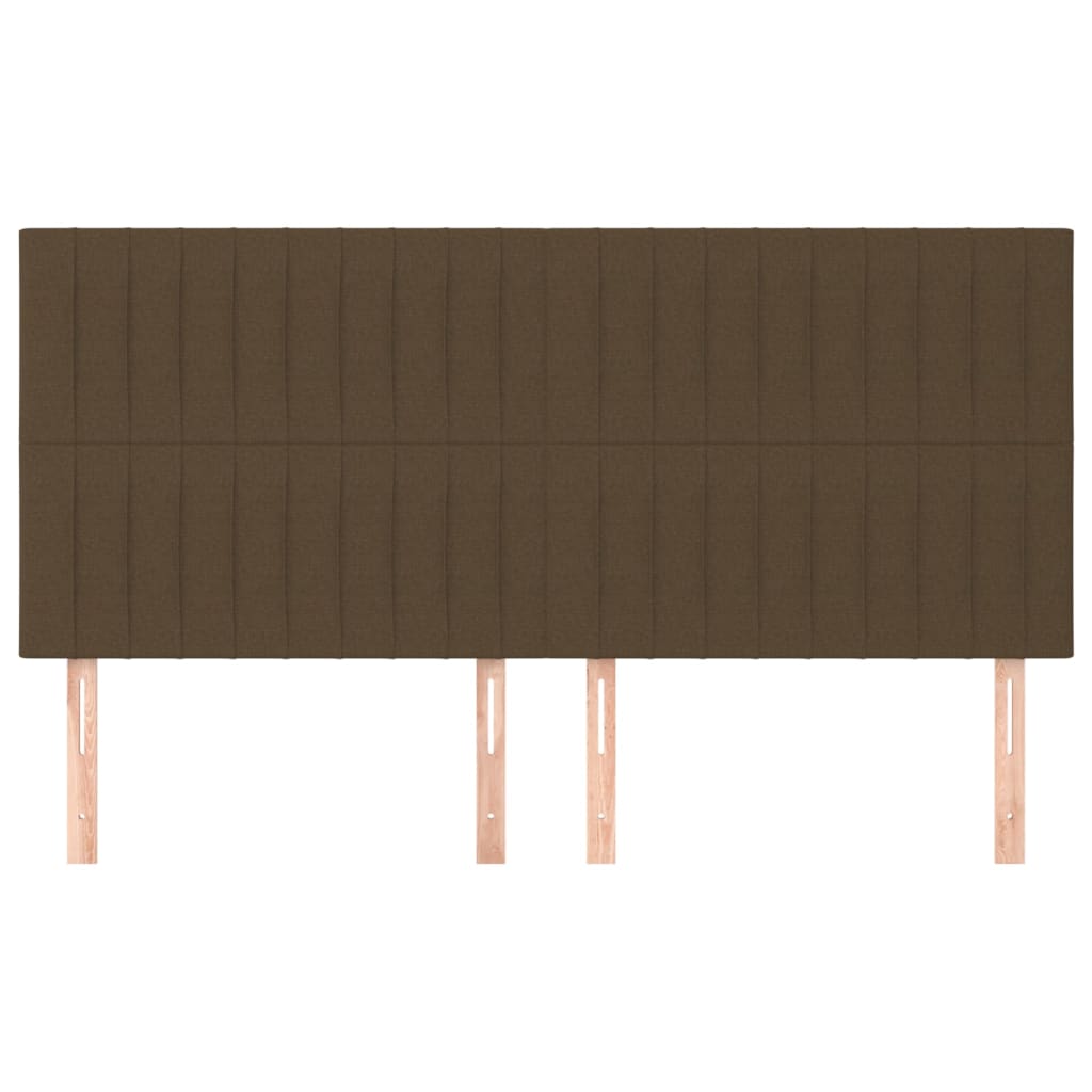Kopfteil Dunkelbraun 200 x 5 x 118/128 cm Stoff