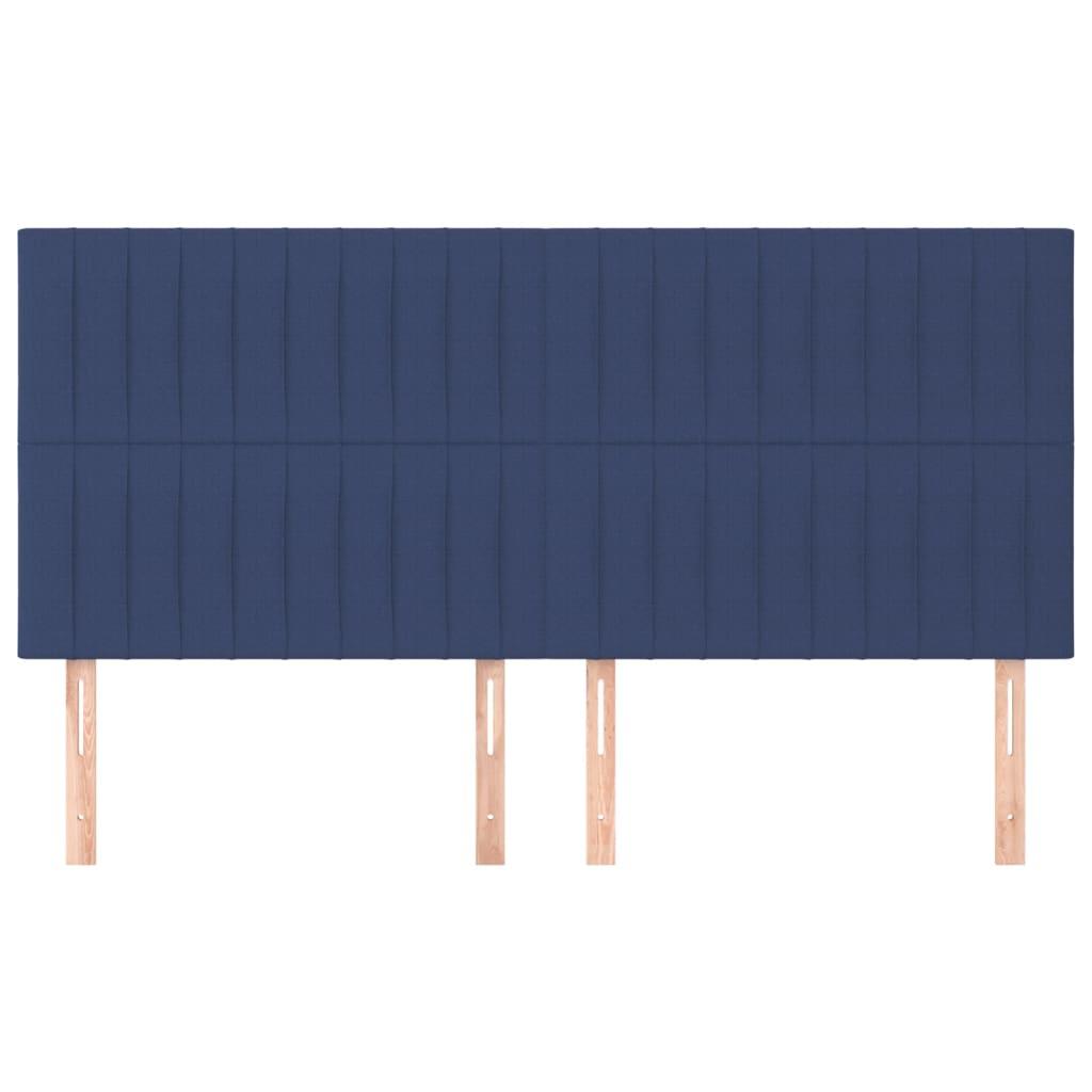 Kopfteil Blau 200 x 5 x 118/128 cm Stoff