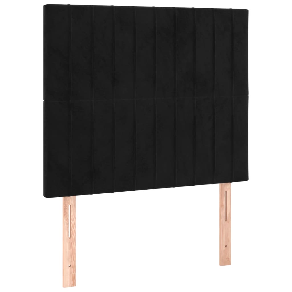 Kopfteil Schwarz 80x5x118/128 cm Samt