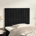 Kopfteil Schwarz 80x5x118/128 cm Samt