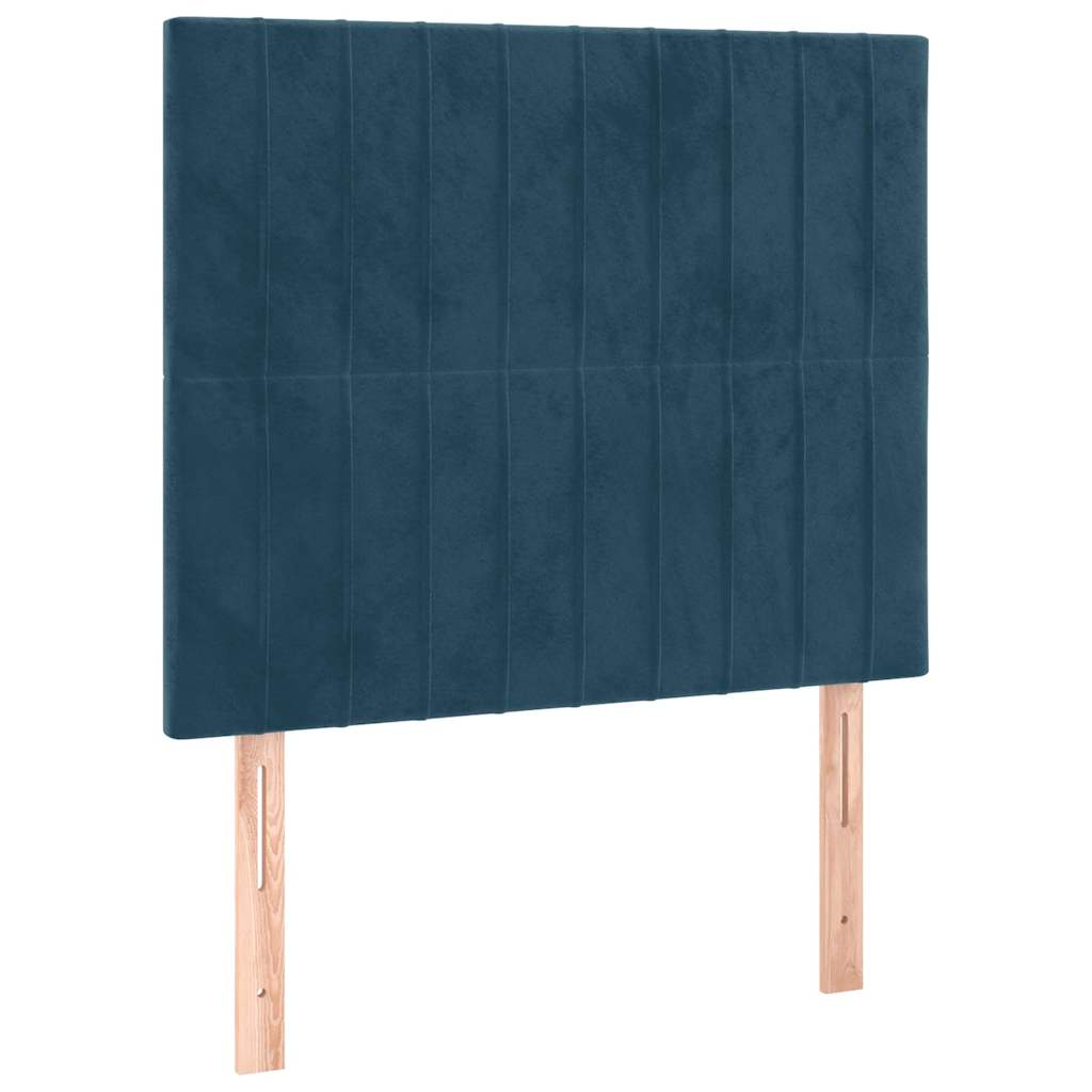 Kopfteil Dunkelblau 90x5x118/128 cm Samt
