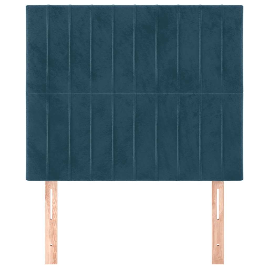 Kopfteil Dunkelblau 90x5x118/128 cm Samt