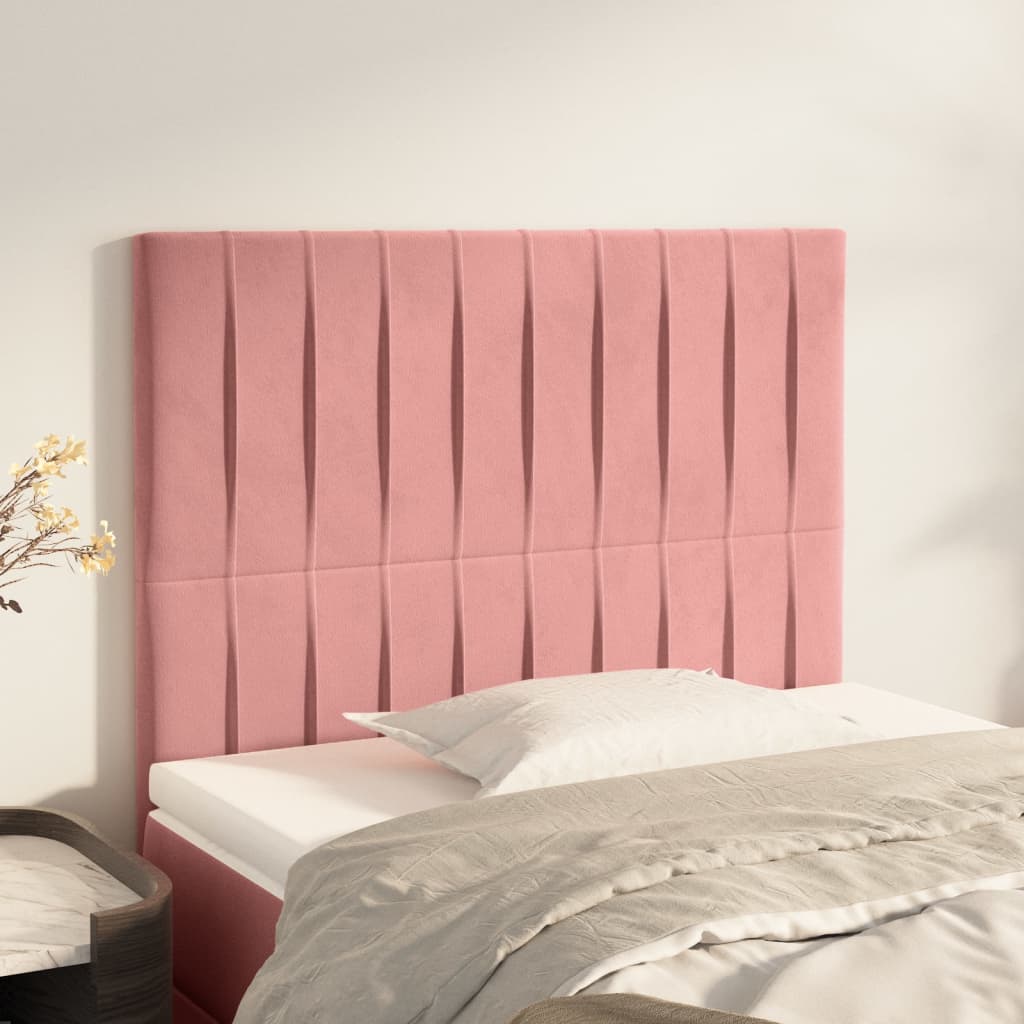 Kopfteil Rosa 90x5x118/128 cm Samt