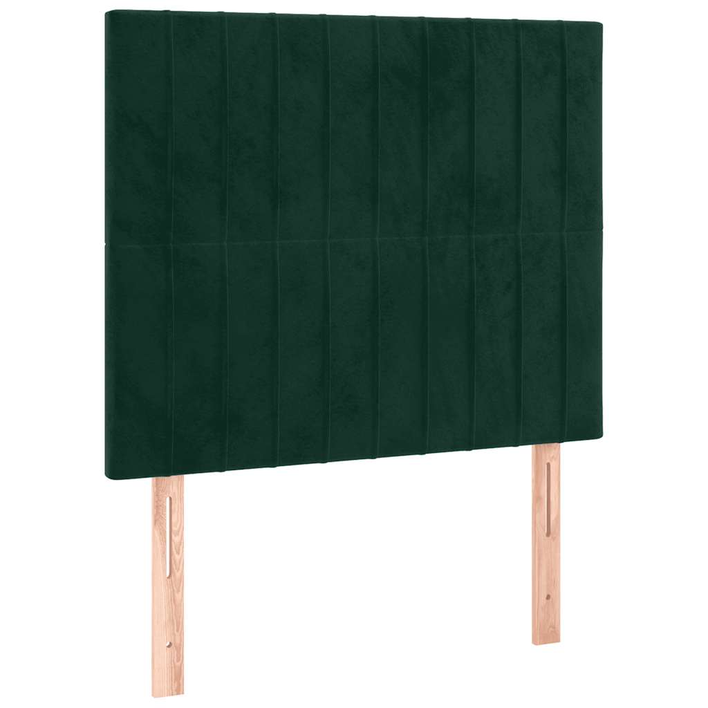 Kopfteil Dunkelgrün 100x5x118/128 cm Samt
