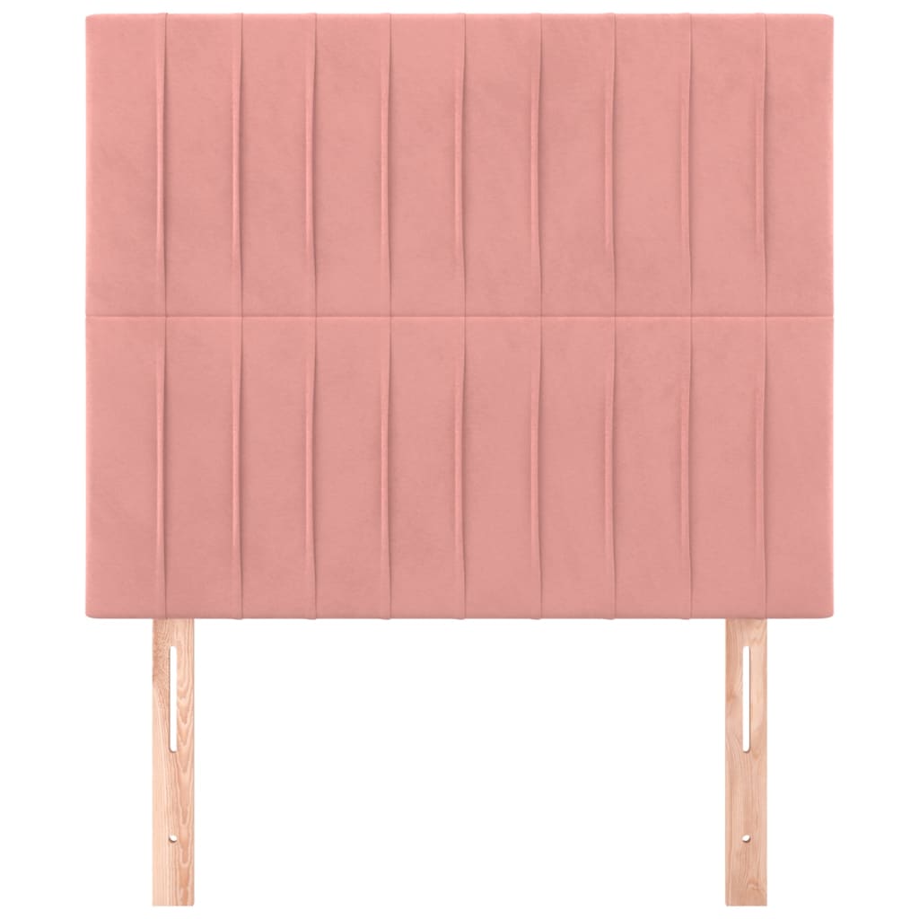 Kopfteil Rosa 100 x 5 x 118/128 cm Samt