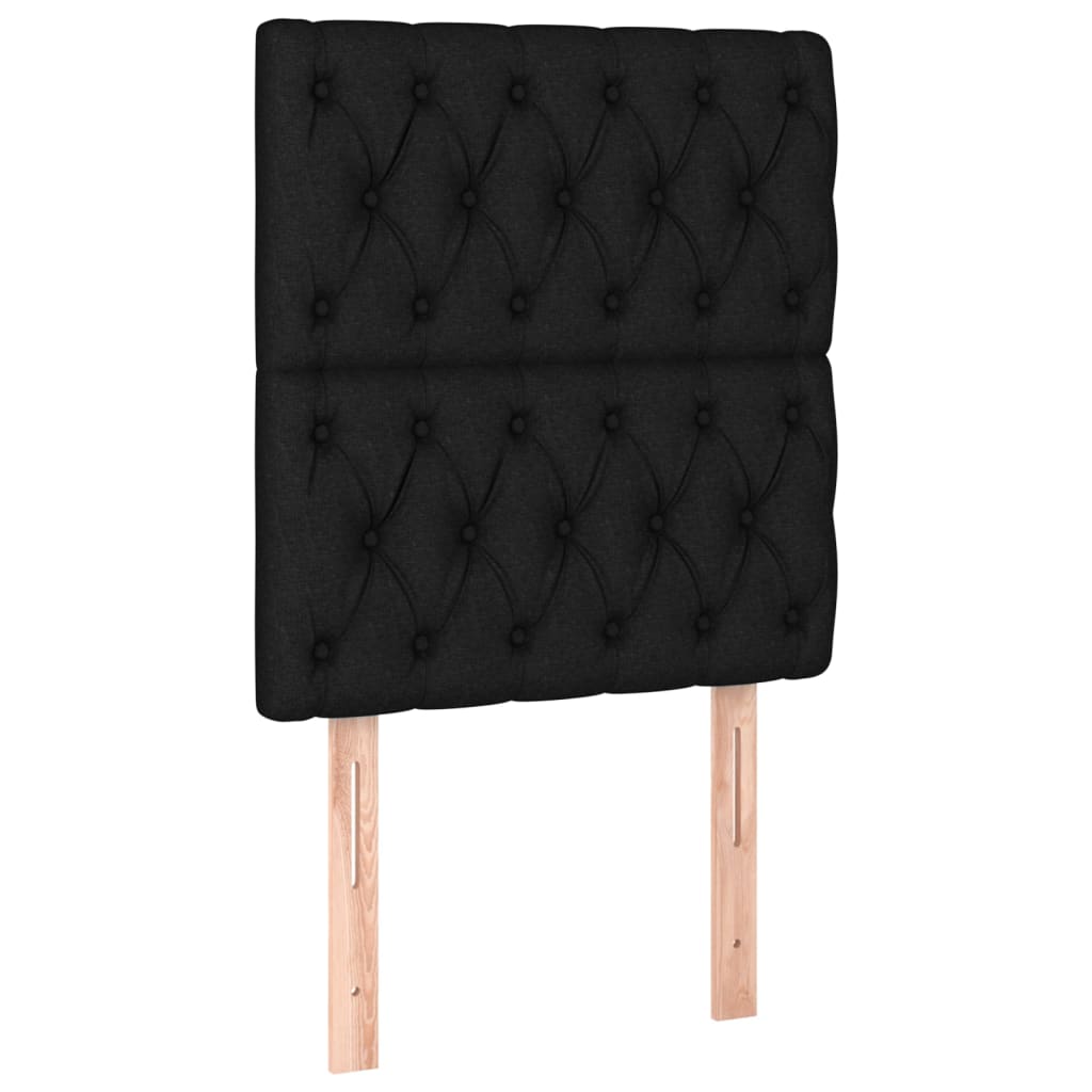 Kopfteil Schwarz 80x7x118/128 cm Stoff