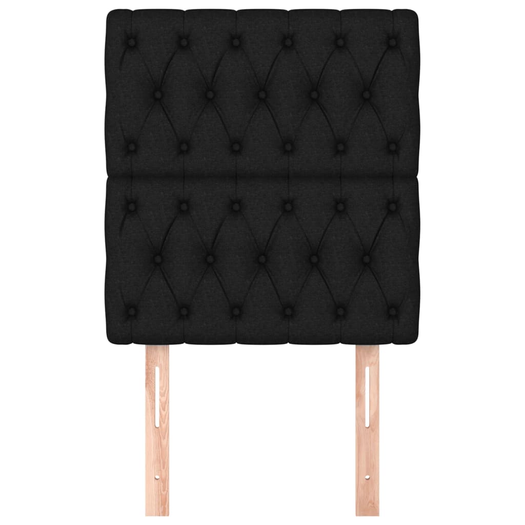 Kopfteil Schwarz 80x7x118/128 cm Stoff