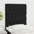 Kopfteil Schwarz 80x7x118/128 cm Stoff