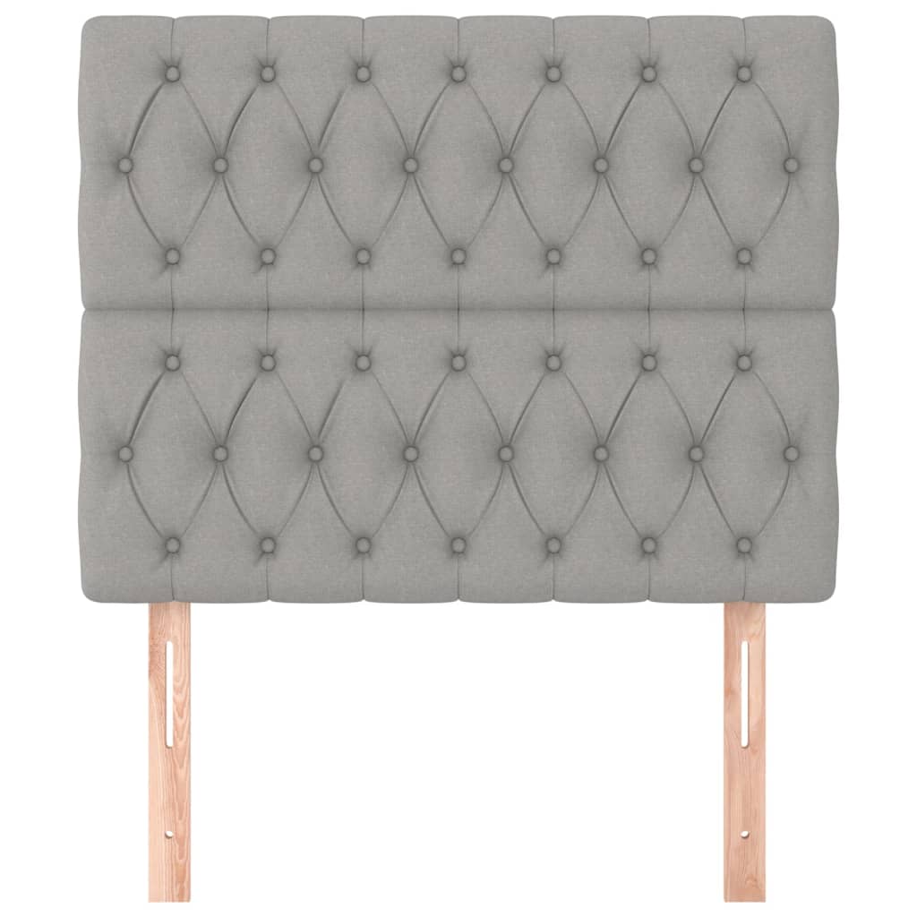 Kopfteil Hellgrau 90 x 7 x 118/128 cm Stoff