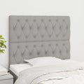 Kopfteil Hellgrau 90 x 7 x 118/128 cm Stoff