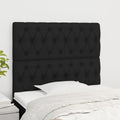 Kopfteil Schwarz 90x7x118/128 cm Stoff