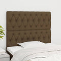 Kopfteil Dunkelbraun 90x7x118/128 cm Stoff