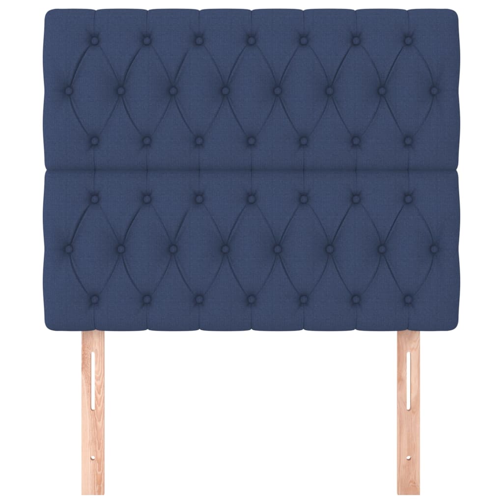 Kopfteil Blau 90x7x118/128 cm Stoff