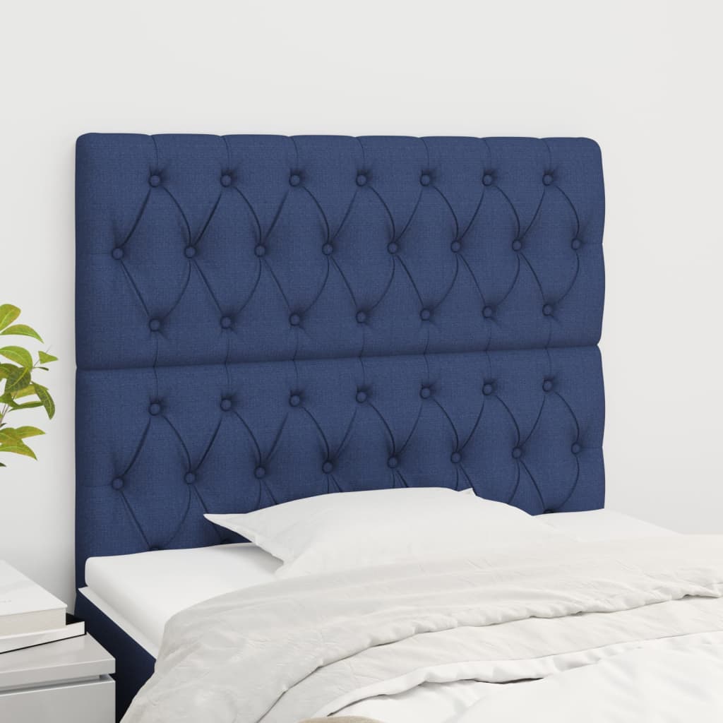 Kopfteil Blau 90x7x118/128 cm Stoff