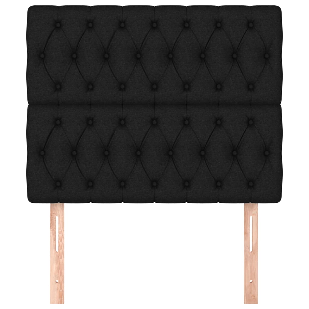 Kopfteil Schwarz 100 x 7 x 118/128 cm Stoff
