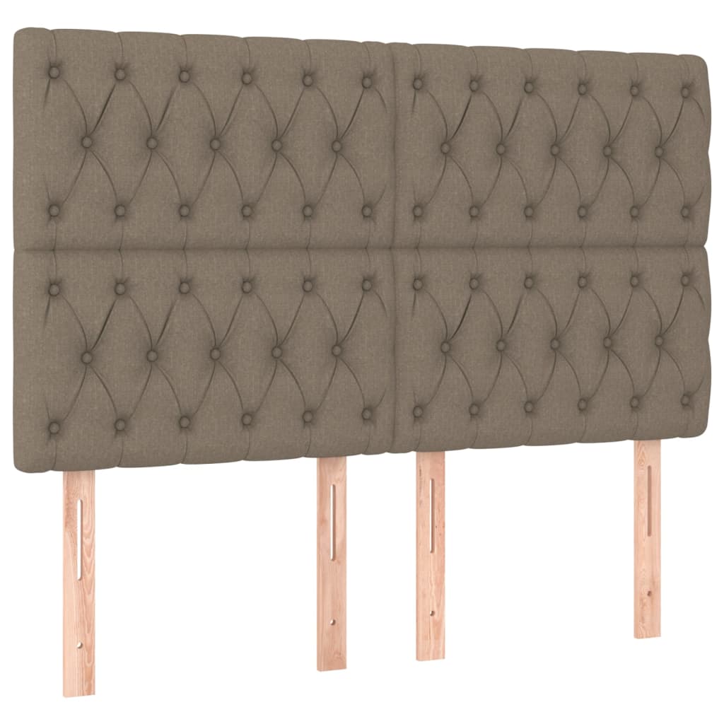 Kopfteil Taupe 144x7x118/128 cm Stoff