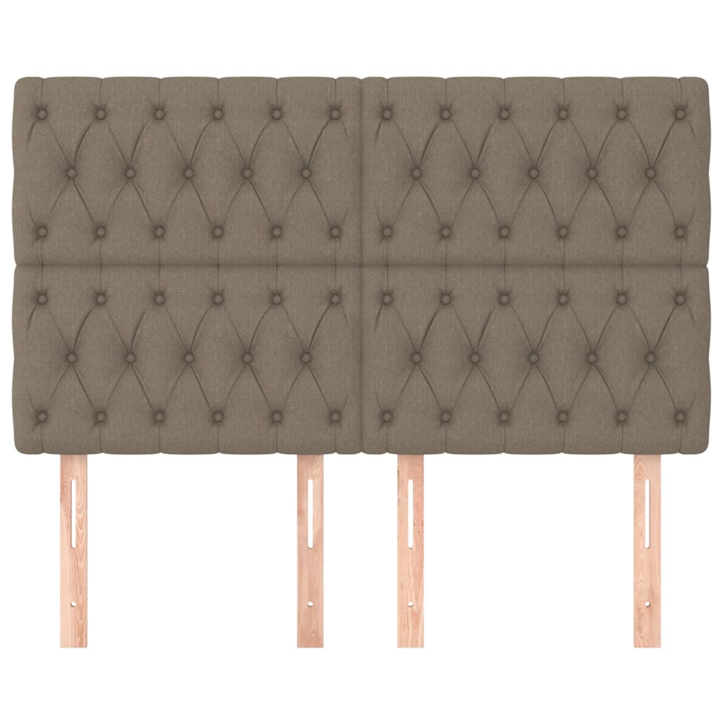 Kopfteil Taupe 160x7x118/128 cm Stoff
