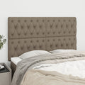 Kopfteil Taupe 160x7x118/128 cm Stoff