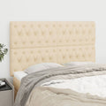 Kopfteil Creme 160x7x118/128 cm Stoff