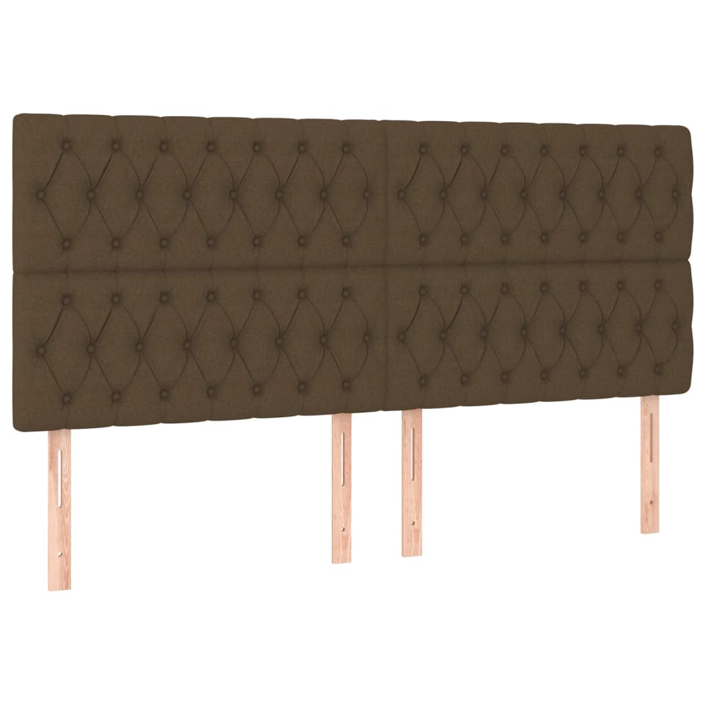 Kopfteil Dunkelbraun 180 x 7 x 118/128 cm Stoff