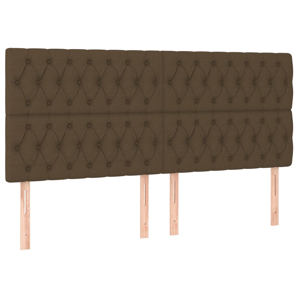 Kopfteil Dunkelbraun 200 x 7 x 118/128 cm Stoff
