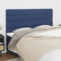 Kopfteil Blau 200 x 7 x 118/128 cm Stoff