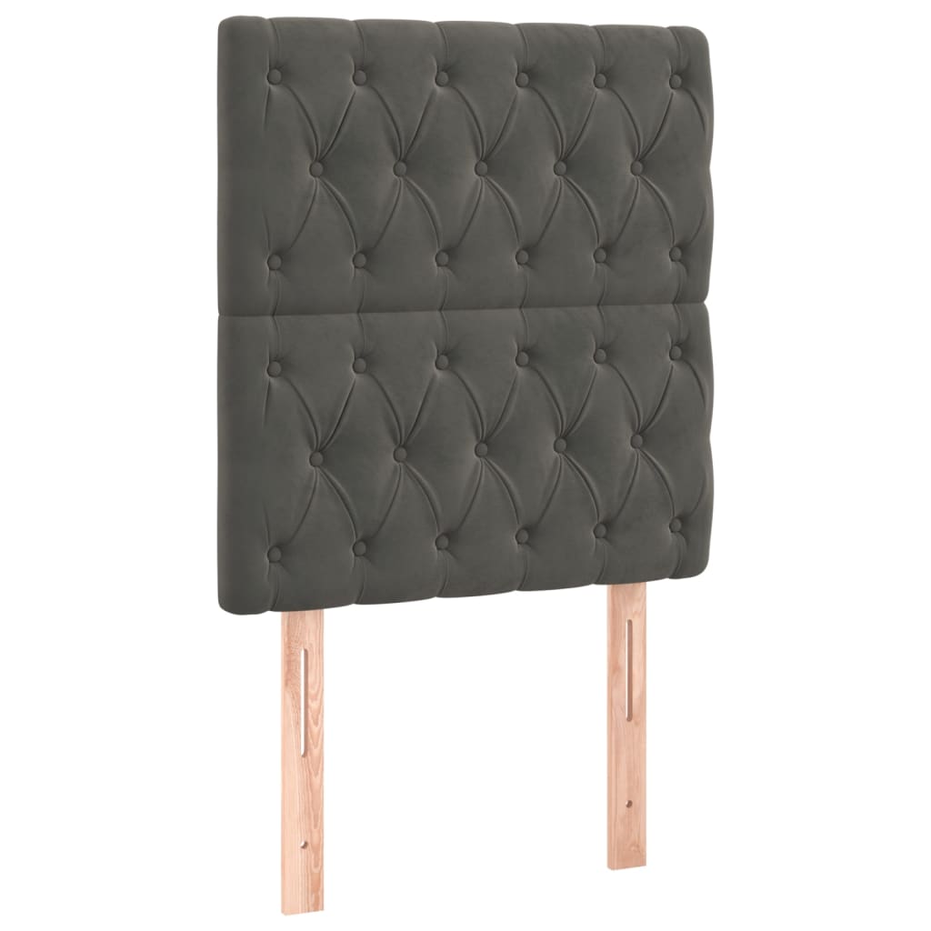Kopfteil Dunkelgrau 80x7x118/128 cm Samt