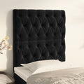 Kopfteil Schwarz 80x7x118/128 cm Samt