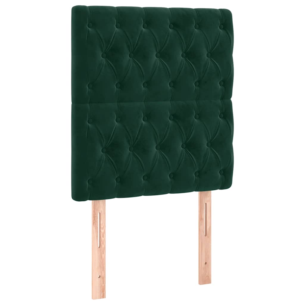 Kopfteil Dunkelgrün 80x7x118/128 cm Samt