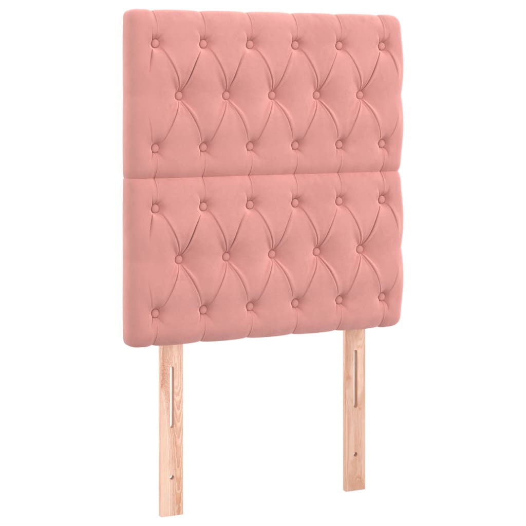 Kopfteil Rosa 80x7x118/128 cm Samt