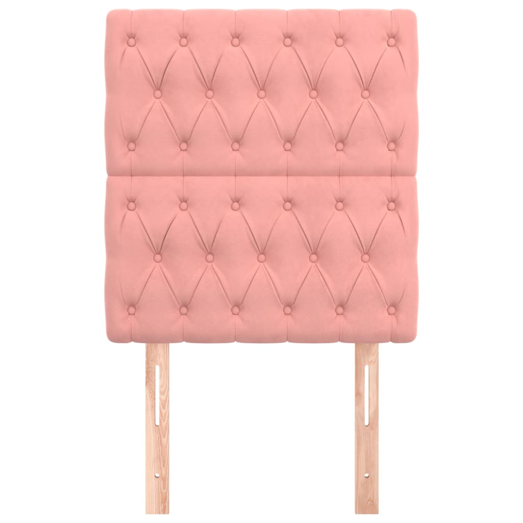 Kopfteil Rosa 80x7x118/128 cm Samt