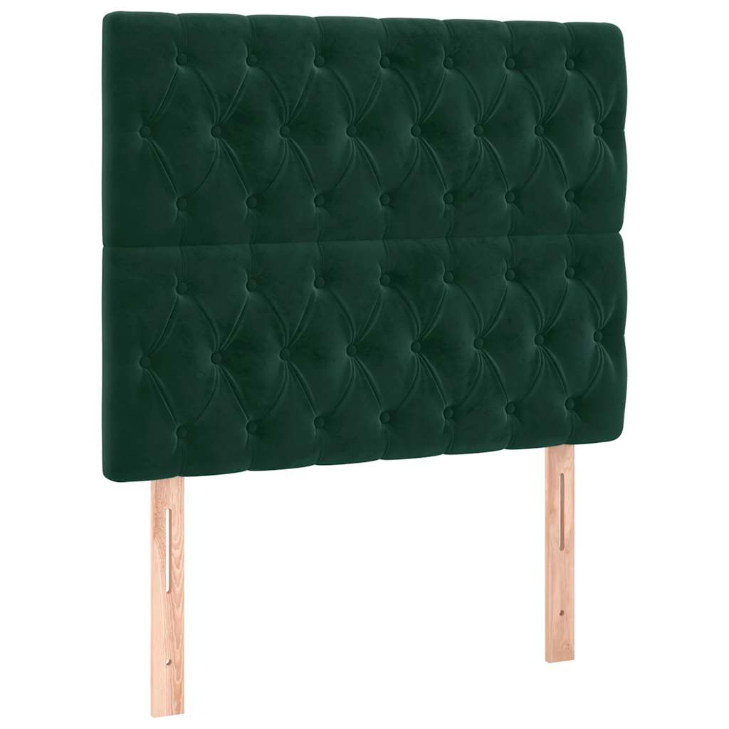 Kopfteil Dunkelgrün 100x7x118/128 cm Samt
