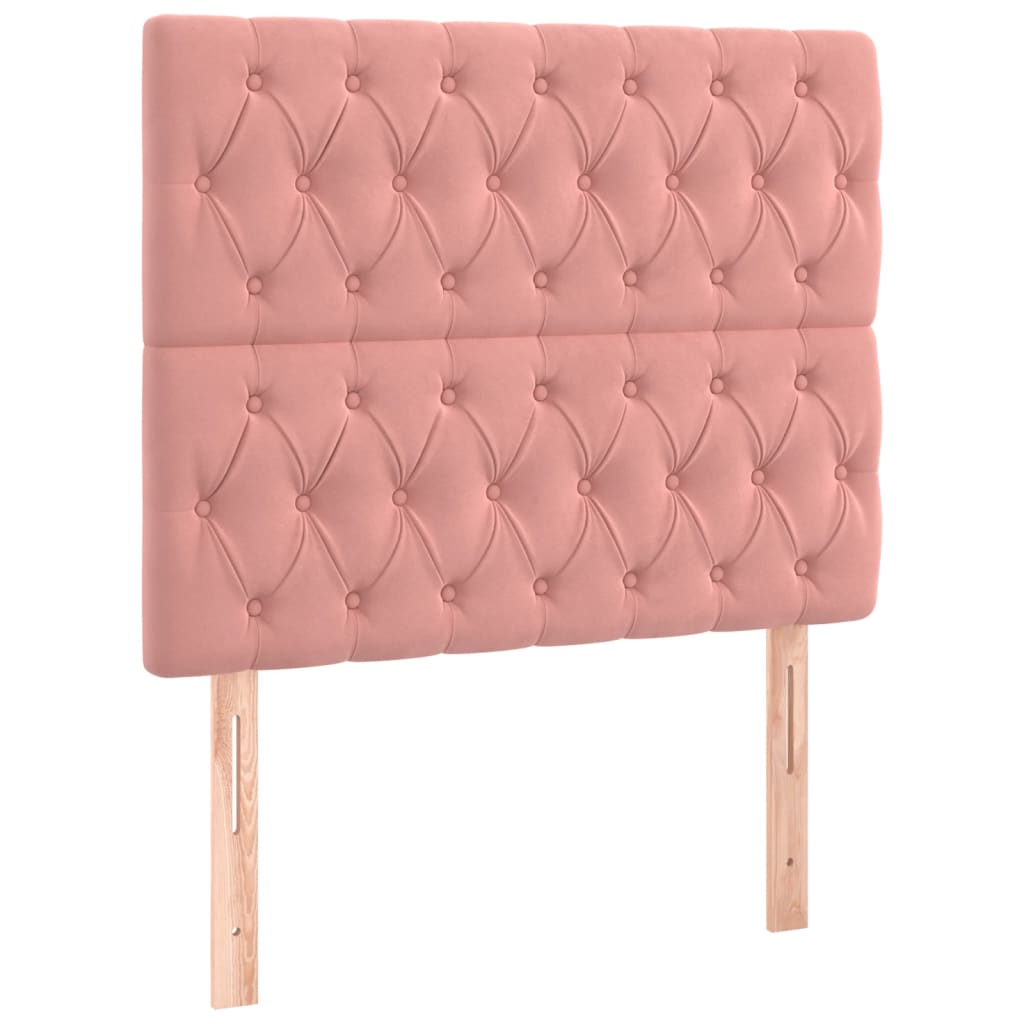 Kopfteil Rosa 100 x 7 x 118/128 cm Samt